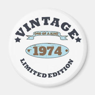 Personalisierten fünfzig Vintagen 50. Geburtstagsp Magnet