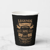 Personalisierten fünfzig Vintagen 50. Geburtstagsp Pappbecher (Rückseite)