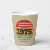 Personalisierten fünfzig Vintagen 50. Geburtstagsp Pappbecher (Vorderseite)
