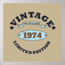 Personalisierten fünfzig Vintagen 50. Geburtstagsp Poster