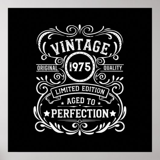 Personalisierten fünfzig Vintagen 50. Geburtstagsp Poster (Vorne)