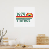Personalisierten fünfzig Vintagen 50. Geburtstagsp Poster (Küche)