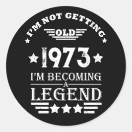 Personalisierten fünfzig Vintagen 50. Geburtstagsp Runder Aufkleber