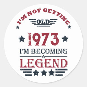 Personalisierten fünfzig Vintagen 50. Geburtstagsp Runder Aufkleber