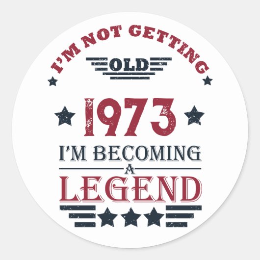 Personalisierten fünfzig Vintagen 50. Geburtstagsp Runder Aufkleber (Vorderseite)