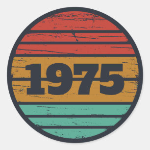 Personalisierten fünfzig Vintagen 50. Geburtstagsp Runder Aufkleber