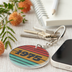 Personalisierten fünfzig Vintagen 50. Geburtstagsp Schlüsselanhänger