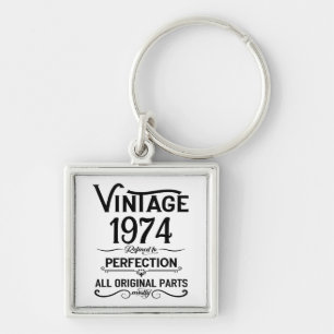 Personalisierten fünfzig Vintagen 50. Geburtstagsp Schlüsselanhänger