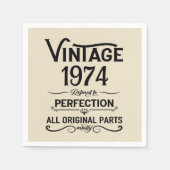 Personalisierten fünfzig Vintagen 50. Geburtstagsp Serviette (Vorderseite)