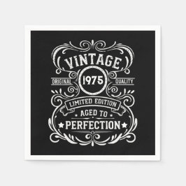 Personalisierten fünfzig Vintagen 50. Geburtstagsp Serviette