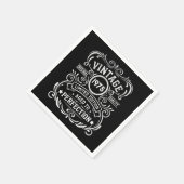 Personalisierten fünfzig Vintagen 50. Geburtstagsp Serviette (Ecke)