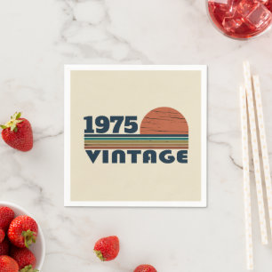 Personalisierten fünfzig Vintagen 50. Geburtstagsp Serviette