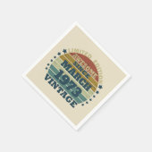 Personalisierten fünfzig Vintagen 50. Geburtstagsp Serviette (Ecke)