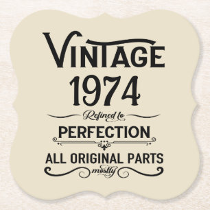 Personalisierten fünfzig Vintagen 50. Geburtstagsp Untersetzer