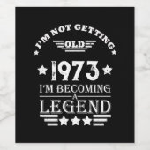 Personalisierten fünfzig Vintagen 50. Geburtstagsp Weinetikett (Einzelnes Label)