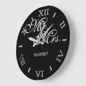 Personalisierten Herrn und Frau über Große Wanduhr (Winkel)
