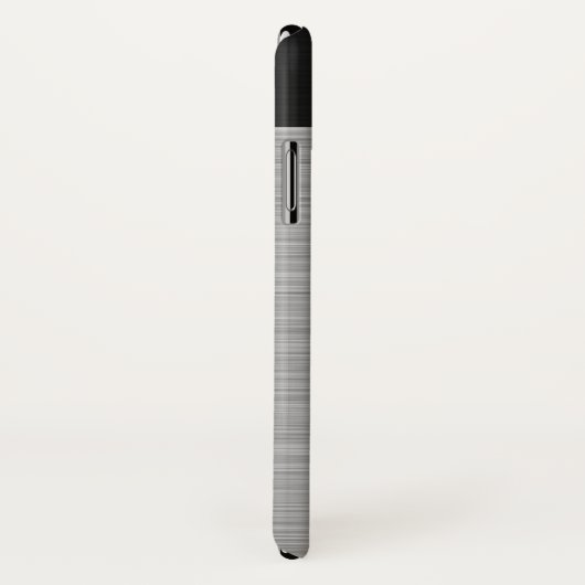 Personalisierten Imitat Edelstahl und Schwarz Case-Mate iPhone Hülle (Hinten/Rechts)