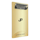 Personalisierten Imitat Goldelegante Monogramm-Vor Mini Klemmbrett (Schrägansicht)