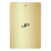 Personalisierten Imitat Goldelegante Monogramm-Vor Mini Klemmbrett (Rückseite)