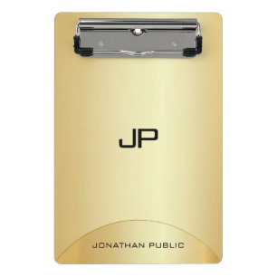 Personalisierten Imitat Goldelegante Monogramm-Vor Mini Klemmbrett
