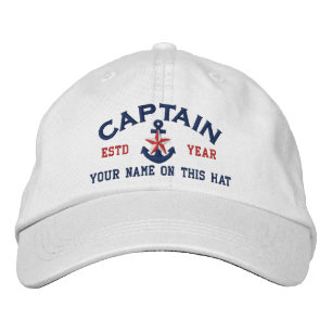 Personalisierten Jahr Captain Star Anchor Bestickte Kappe