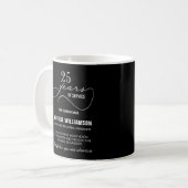 Personalisierten Jahre Dienstalter Kaffeetasse (Vorderseite Links)