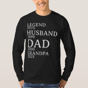 Personalisierten Jahre legendärer Husband Vater Op T-Shirt