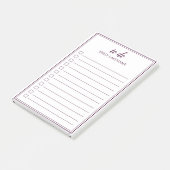 Personalisierten Lila Grenzübergangsnotizen Post-it Klebezettel (angewinkelt)