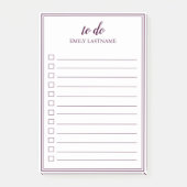 Personalisierten Lila Grenzübergangsnotizen Post-it Klebezettel (Vorderseite)