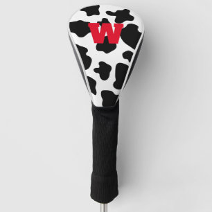 Personalisierten monogramm Kuhflecken Tierdruck Golf Headcover