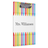 Personalisierten Niedliche Crayons Lehrer zurück z Klemmbrett (Rechts)