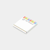 Personalisierten Niedliche Crayons Lehrer zurück z Post-it Klebezettel (angewinkelt)