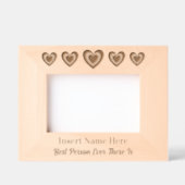 Personalisierten Niedlichen fünf Herzen Geätzte Rahmen (Vorderseite)