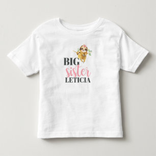 Personalisierten Niedlichen Steckplätze Big Siste Kleinkind T-shirt