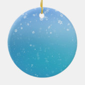 Personalisierten Niedlichen vier Pinguin-Schneesze Keramik Ornament (Hinten)