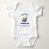 PERSONALISIERTEN PANDA PANDA PANDA PANCHING BABY STRAMPLER (Vorderseite)