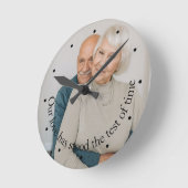 Personalisierten unserer Liebe haben die Zeit abge Runde Wanduhr (Winkel)