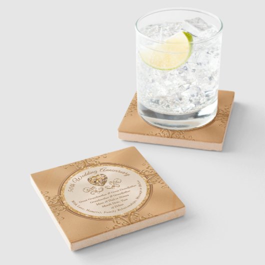 Personalisierten Untersetzer zum 50. Jahrestag, Ka (Seitenansicht)