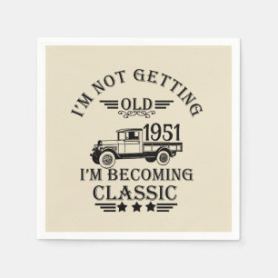 Personalisierten Vintagen 65. Geburtstag Herren Ge Serviette
