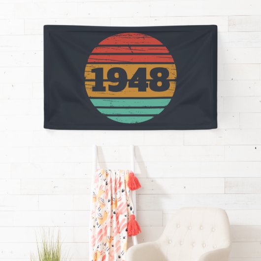 personalisierten Vintagen 75. Geburtstag Banner (Insitu)