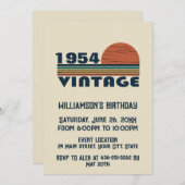 Personalisierten Vintagen 75. Geburtstag Einladung (Vorne/Hinten)