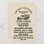 Personalisierten Vintagen 75. Geburtstag Einladung (Vorne/Hinten)