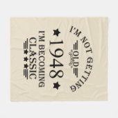 Personalisierten Vintagen 75. Geburtstag Fleecedecke (Vorderseite (Horizontal))