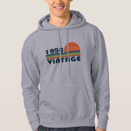 Personalisierten Vintagen 75. Geburtstag Hoodie (Vorderseite)