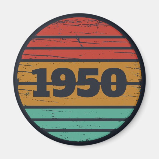 Personalisierten Vintagen 75. Geburtstag Magnet (Vorne)