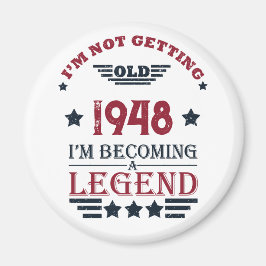 Personalisierten Vintagen 75. Geburtstag Magnet