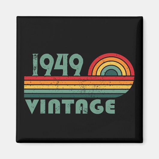 Personalisierten Vintagen 75. Geburtstag Magnet (Vorne)