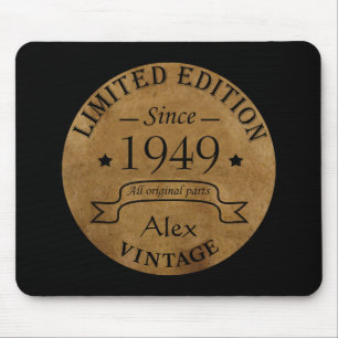 personalisierten Vintagen 75. Geburtstag Mousepad