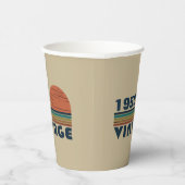 Personalisierten Vintagen 75. Geburtstag Pappbecher (Rechts)