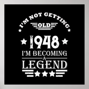 Personalisierten Vintagen 75. Geburtstag Poster